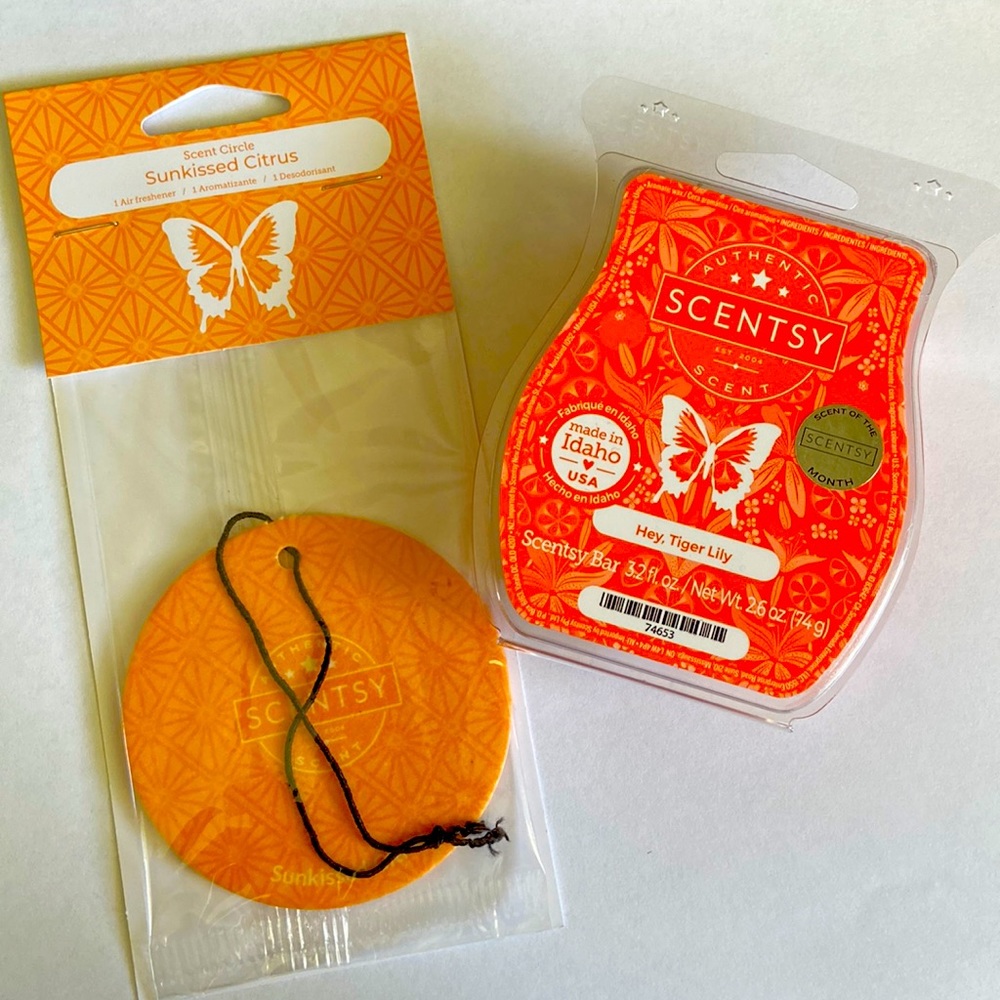 Scentsy Bar Hey, Tiger Lily & Scent Circle Sunkissed Citrus